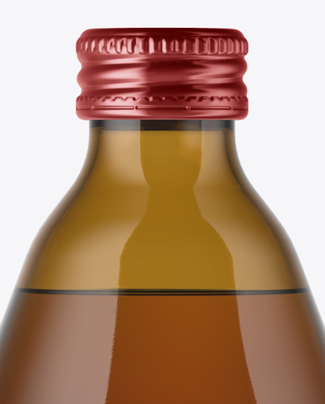 40oz Amber Glass Bottle with Light Beer Mockup - Free Download Images