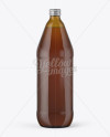 40oz Amber Glass Bottle with Light Beer Mockup