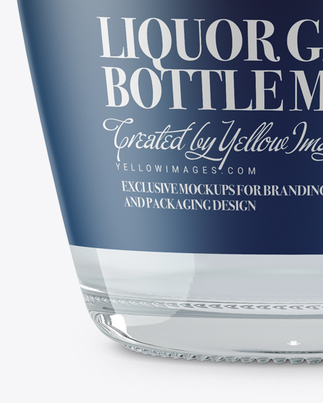 Clear Glass Liquor Bottle w/ Bung Mockup