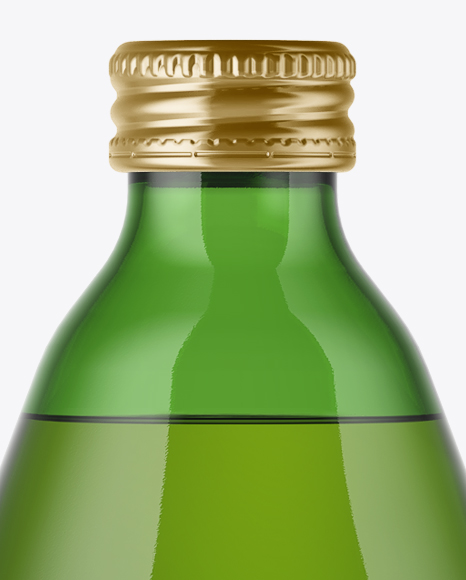 40oz Green Glass Bottle with Lager Beer Mockup