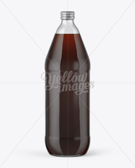 40oz Clear Glass Bottle w/ Dark Irish Beer Mockup - Free Download