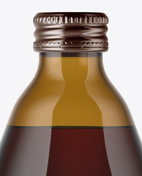 40oz Amber Glass Bottle with Red Ale Mockup