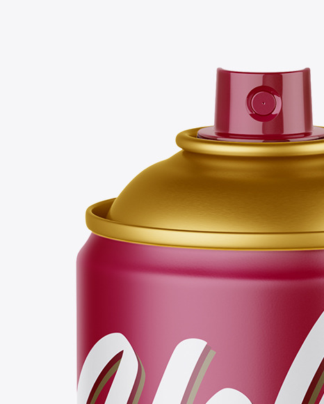 Matte Spray Can Without Cap Mockup