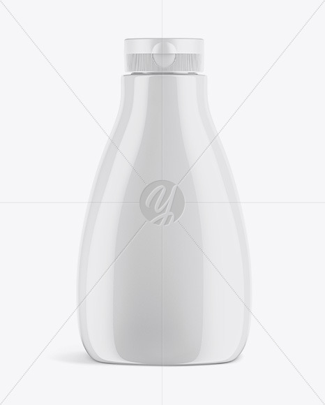 Plastic Bottle Mockup - Front View