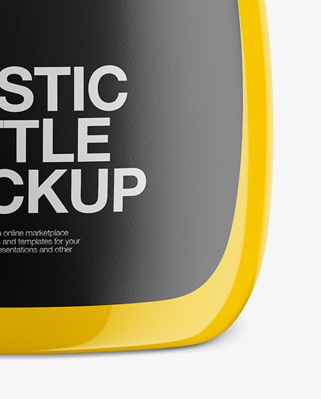 Plastic Bottle Mockup - Front View