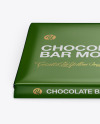 Glossy Chocolate Bar Mockup - Front View (High Angle Shot)