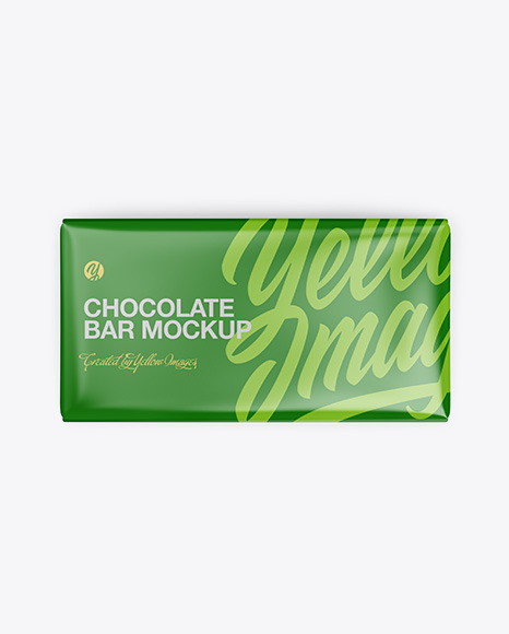 Glossy Chocolate Bar Mockup - Top View