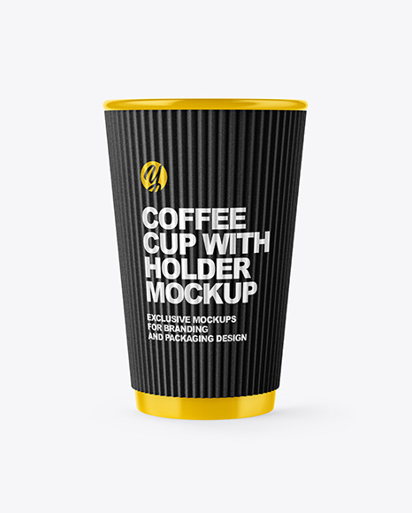 Coffee Cup with Straw Mockup