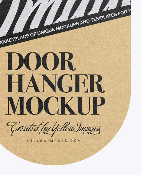 Kraft Door Hanger Mockup