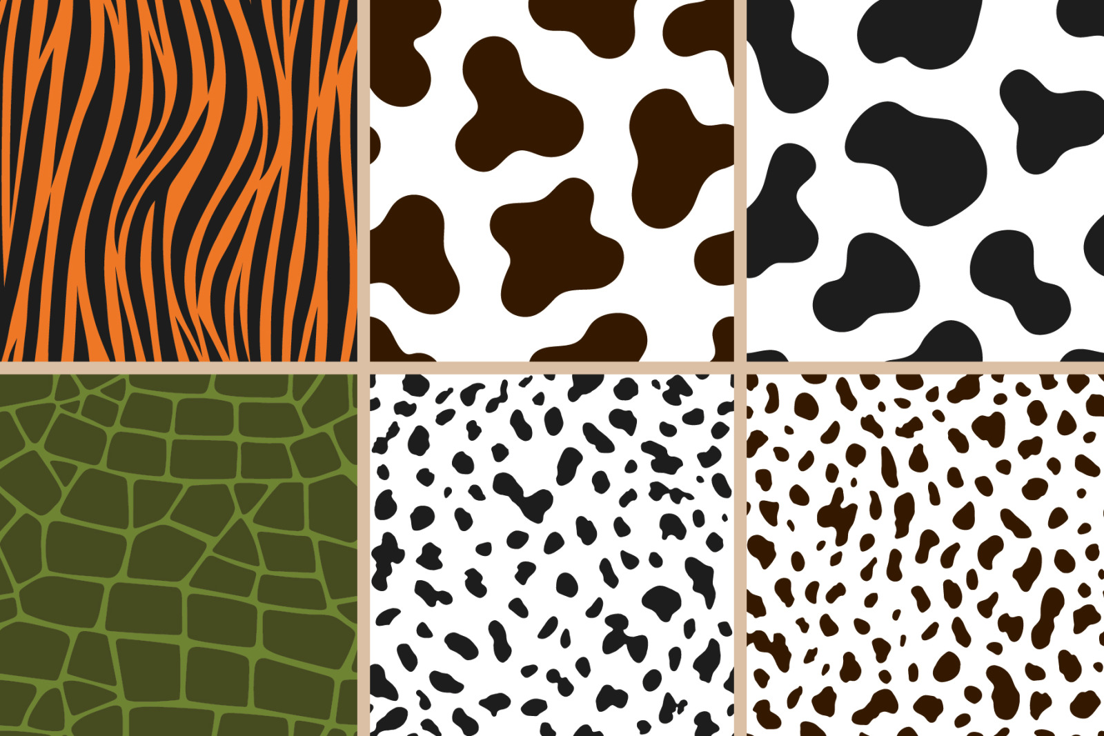 Animal Print Seamless Patterns