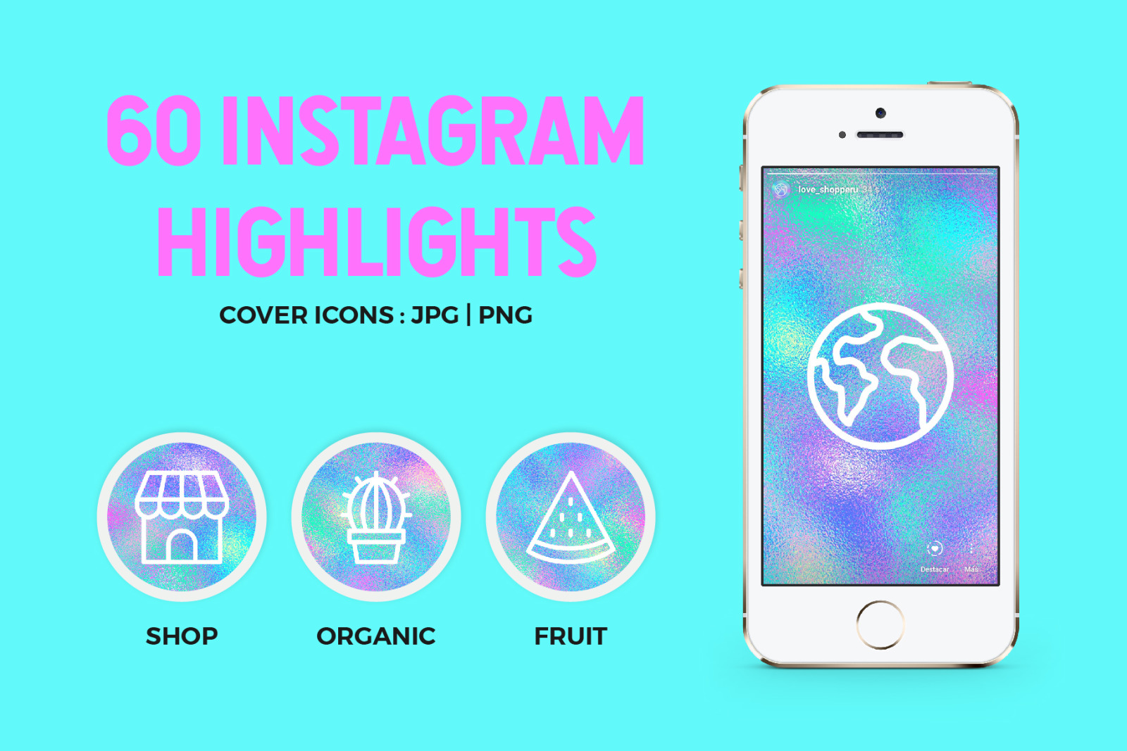 60 Holographic Instagram Highlights