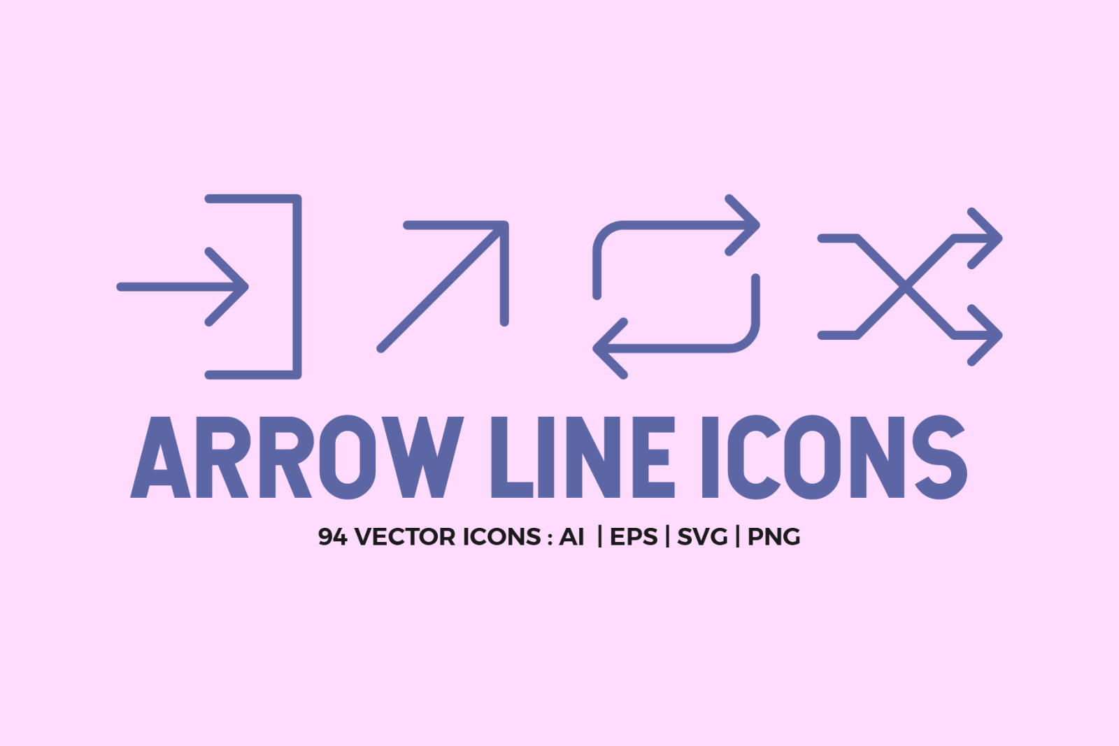 94 Arrow Line Icons Pack