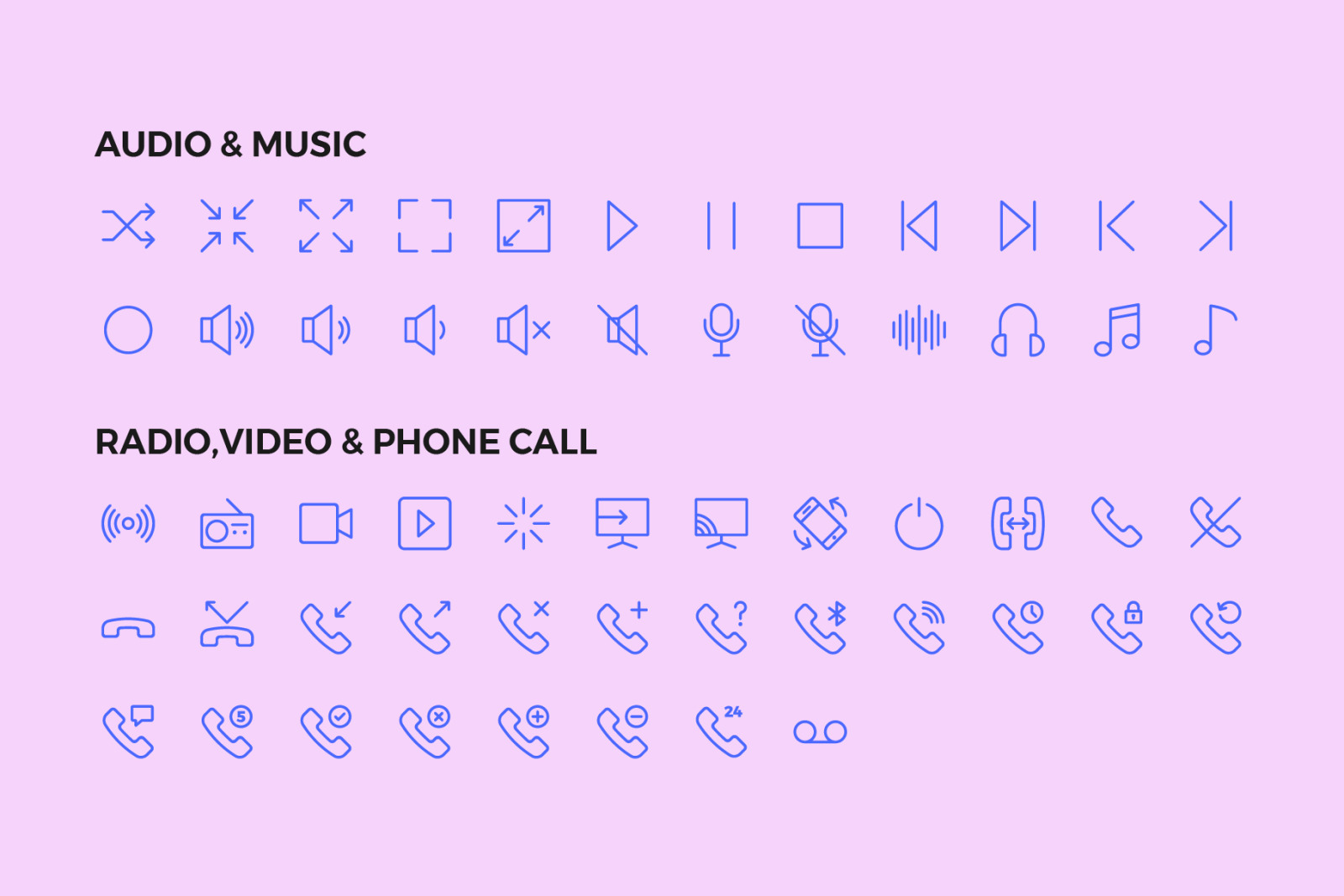 250 User Interface Line Icons