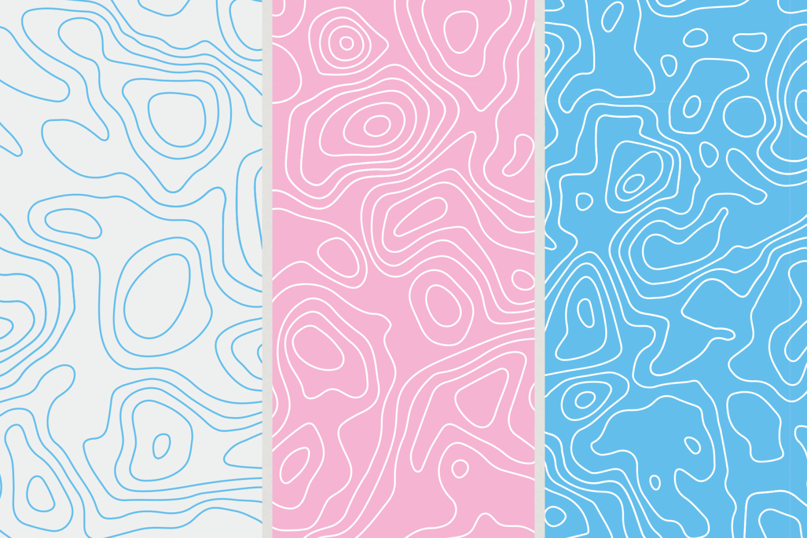 9 Topographic Maps Seamless Patterns 9 Topographic Maps Seamless Patterns