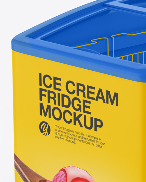 Ice Cream Fridge Mockup