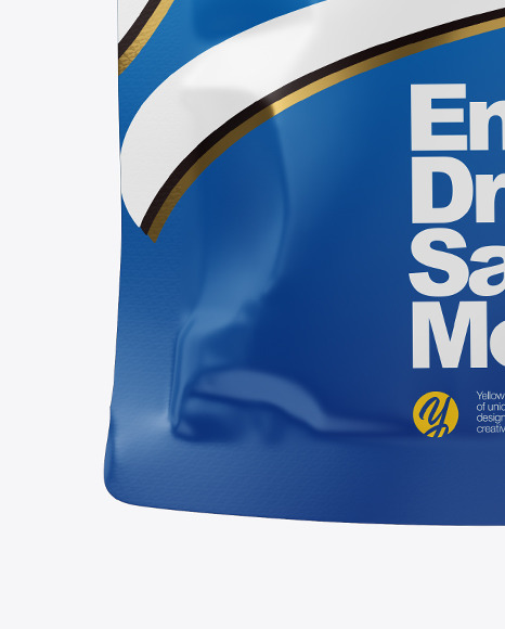 Energy Drink in Matte Sachet Mockup