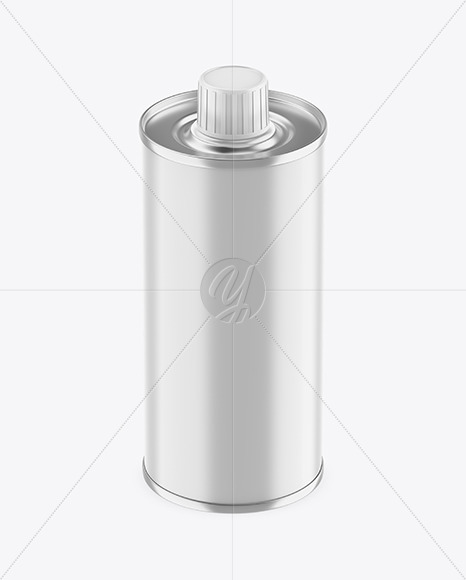 250ml Matte Olive Oil Tin Can Mockup