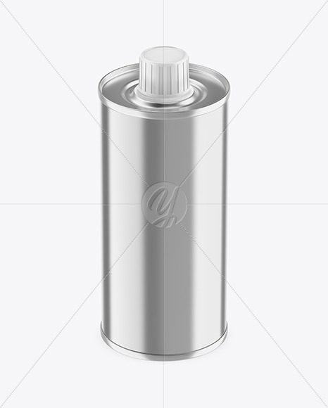 250ml Metallic Olive Oil Tin Can Mockup