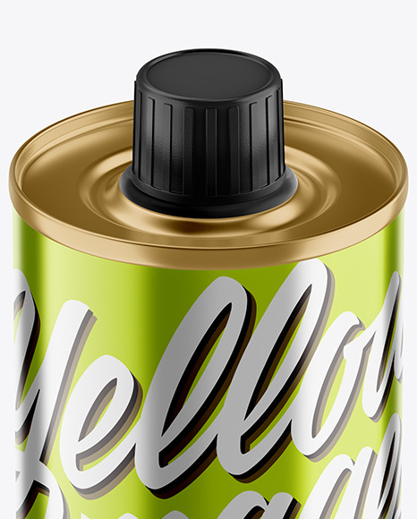 250ml Metallic Olive Oil Tin Can Mockup