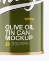 250ml Glossy Olive Oil Tin Can Mockup