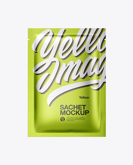 Metallic Sachet Mockup