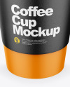 Coffee Cup with Paper Sleeve Mockup