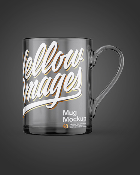 Transparent Glass Coffee Cup Mockup