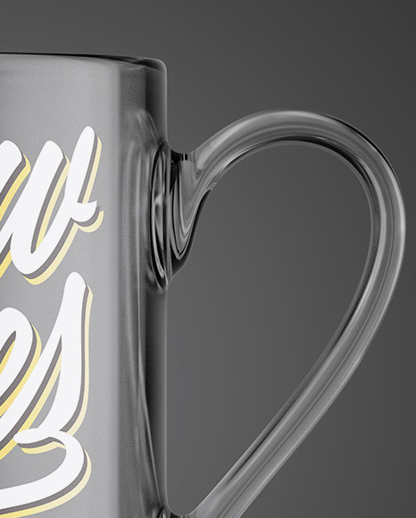 Transparent Glass Coffee Cup Mockup