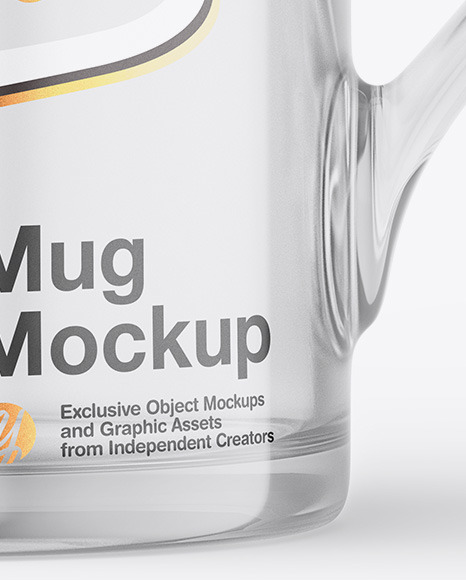 Transparent Glass Coffee Cup Mockup