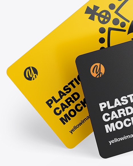 Two Plastic Cards Mockup