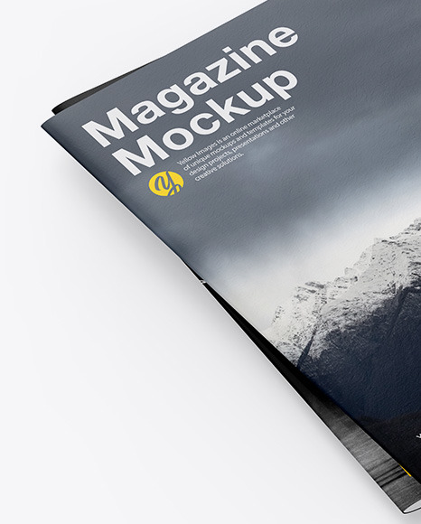 Two Textured A4 Magazines Mockup