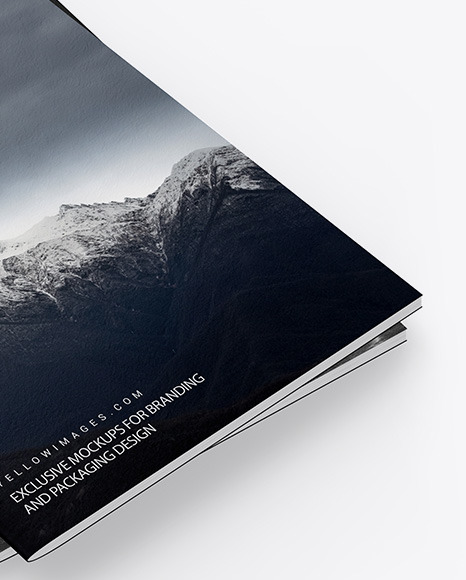 Two Textured A4 Magazines Mockup