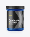 Glossy Plastic Jar Mockup