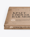 Kraft Glossy Chocolate Bar Mockup - Front View (High Angle Shot)