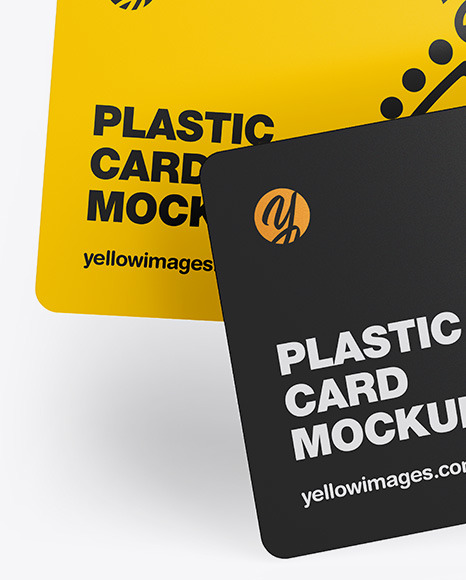 Two Plastic Cards Mockup