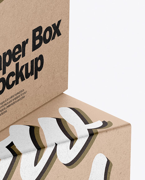 Two Kraft Boxes Mockup