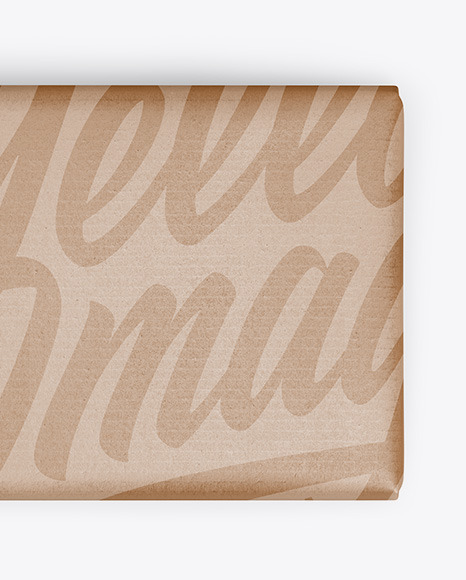 Kraft Matte Chocolate Bar Mockup - Top View