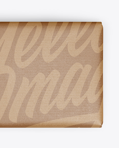 Kraft Matte Chocolate Bar Mockup - Top View