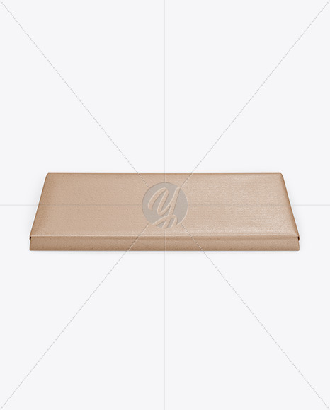 Kraft Matte Chocolate Bar Mockup - Front View (High Angle Shot)