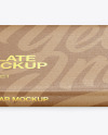 Kraft Matte Chocolate Bar Mockup - Front View (High Angle Shot)