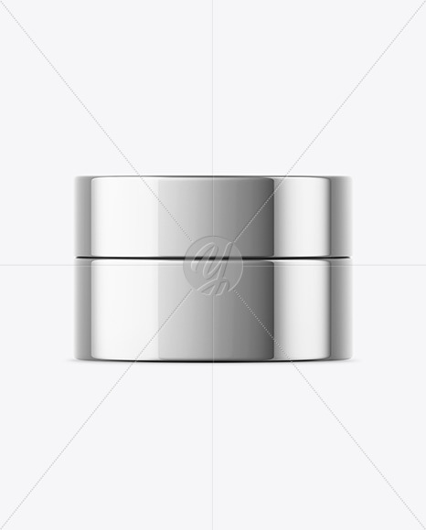 Metallic Cosmetic Jar Mockup