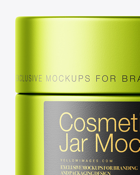 Matte Metallic Cosmetic Jar Mockup