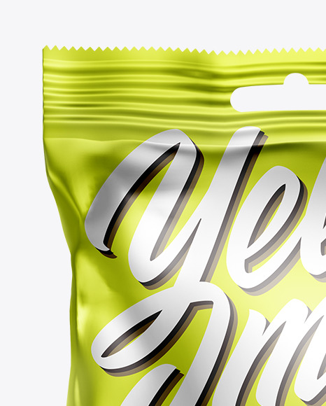 Metallic Snack Package Mockup