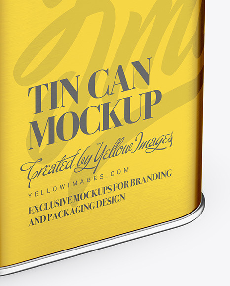 Metallic Oil Tin Can Mockup