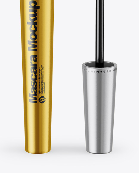 Opened Metallic Mascara Mockup