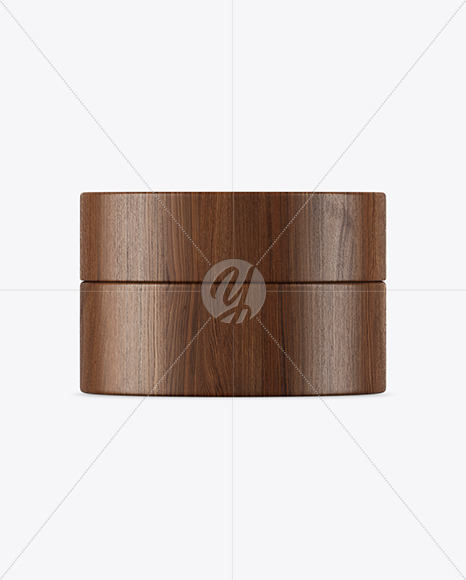 Wooden Cosmetic Jar Mockup