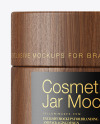 Wooden Cosmetic Jar Mockup