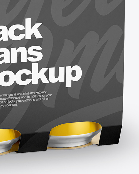 6 Pack Cans Mockup