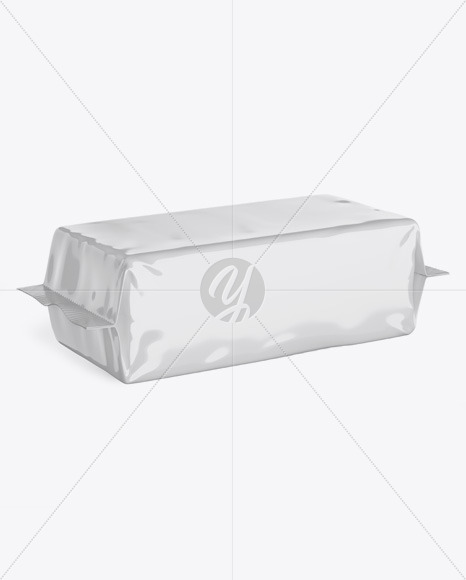 Glossy Food Bag Mockup - Half Side View