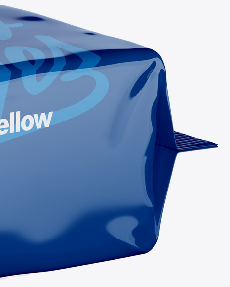 Glossy Food Bag Mockup - Half Side View